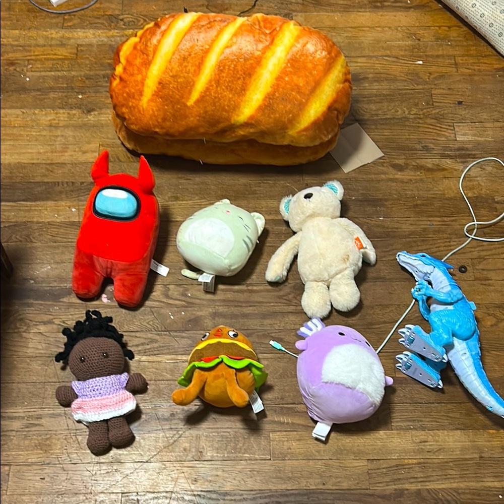 Squishmallows Plush Toy Set with Red, Cream, and Purple